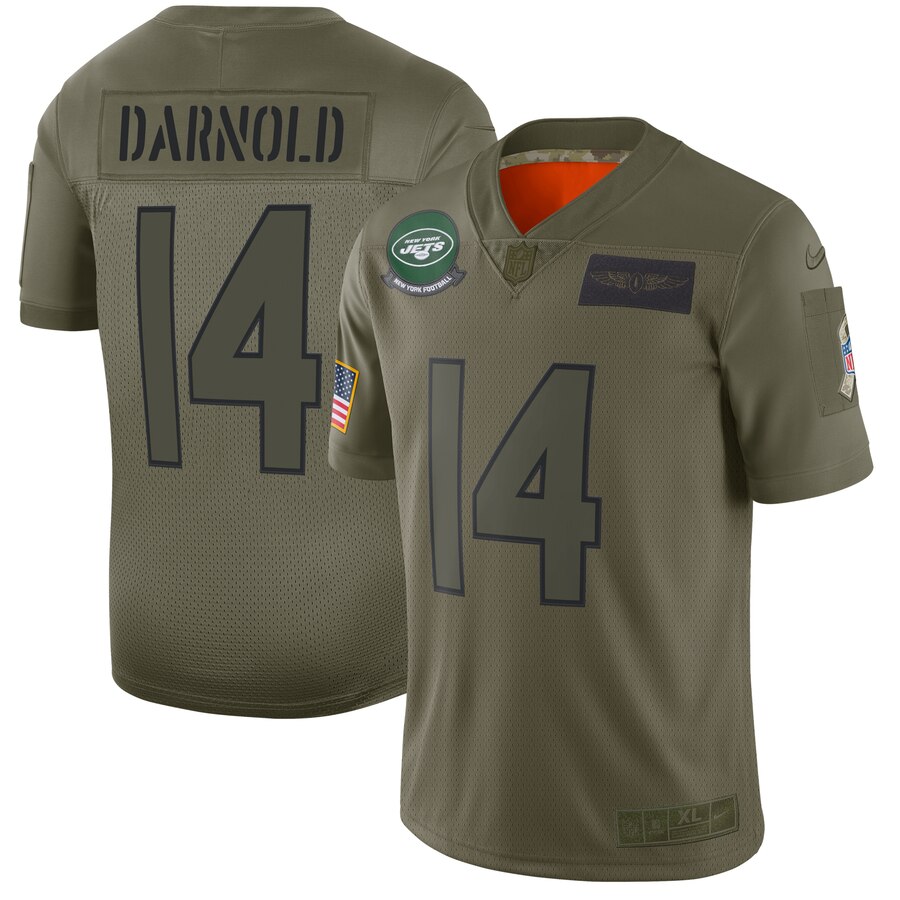 Men's New York Jets #14 Sam Darnold 2019 Camo Salute To Service Limited Stitched NFL Jersey
